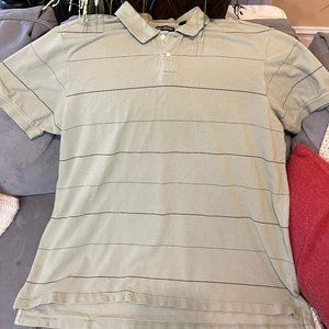 Roundtree & York 3XT Sage Green striped polo shirt- Buy One get one FREE on shir